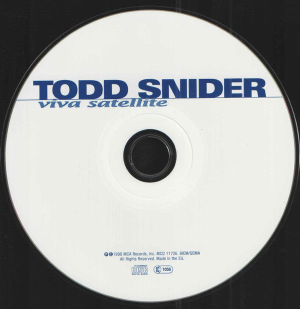 Todd Snider : Viva Satellite (CD, Album)