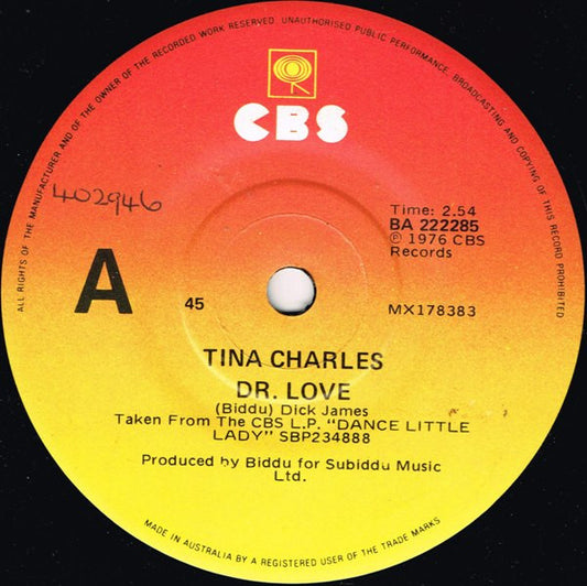 Tina Charles : Dr. Love (7")