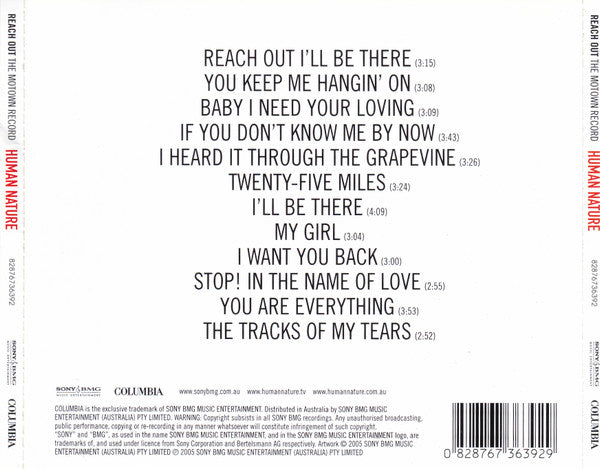 Human Nature : Reach Out (The Motown Record) (CD, Album)