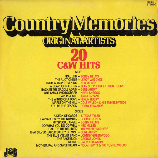 Various : Country Memories (LP, Comp)