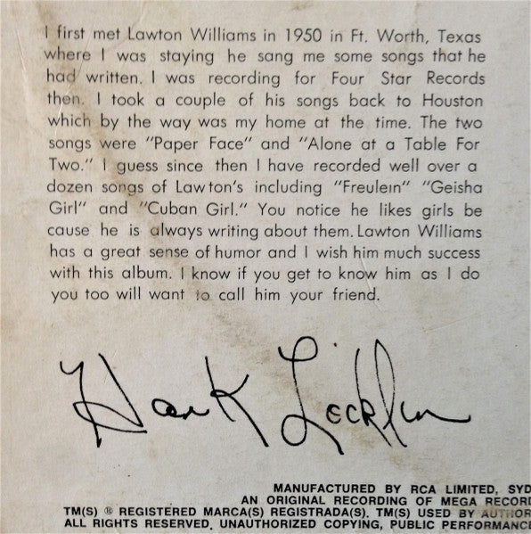Lawton Williams : Between Truck Stops (LP)