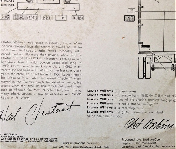 Lawton Williams : Between Truck Stops (LP)