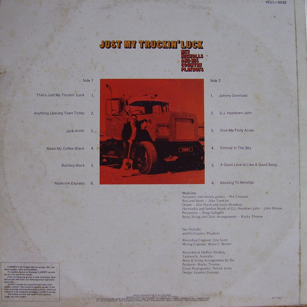 Nev Nicholls & His Country Playboys* : Just My Truckin' Luck (LP)