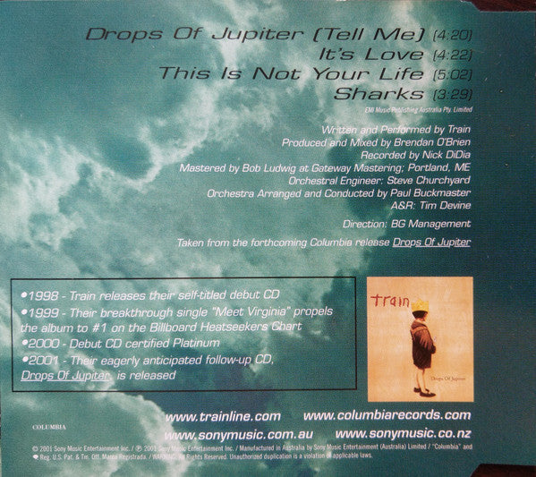 Train (2) : Drops Of Jupiter (Tell Me) (CD, Single)