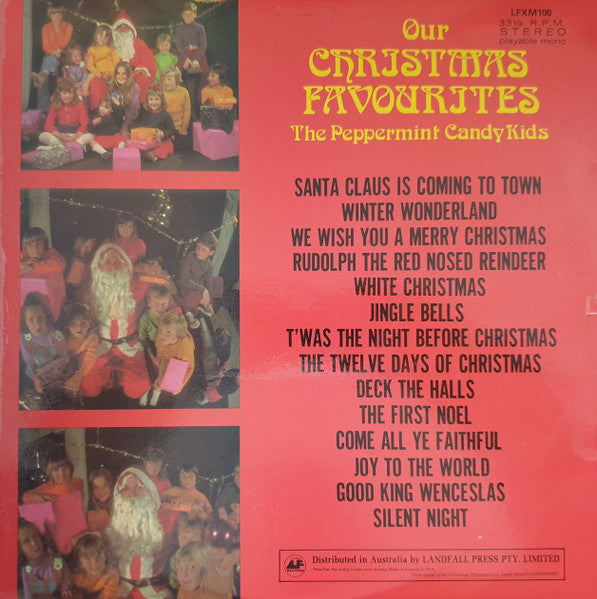 The Peppermint Kandy Kids : Our Christmas Favourites (LP, Album, Gat)