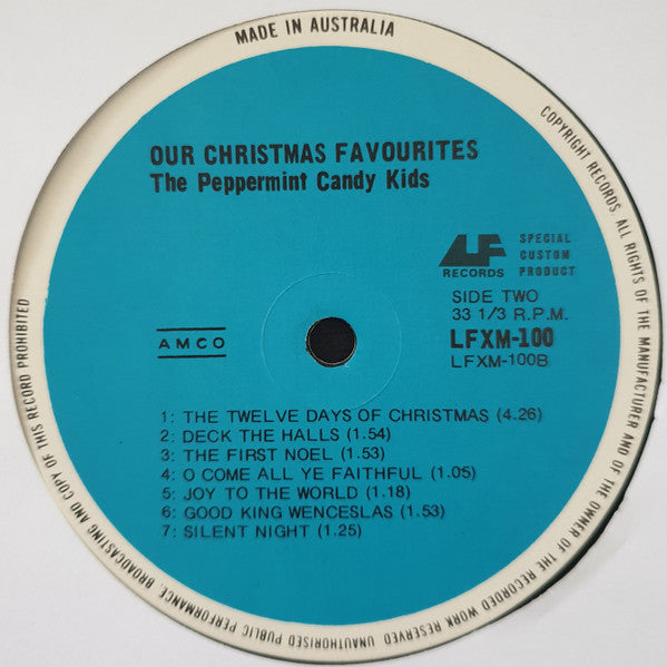 The Peppermint Kandy Kids : Our Christmas Favourites (LP, Album, Gat)