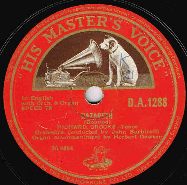 Richard Crooks (2) : Nazareth / The Rosary (Shellac, 10")