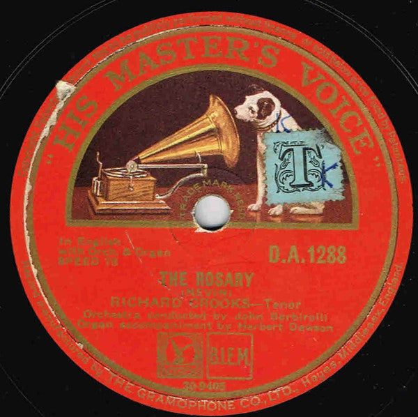 Richard Crooks (2) : Nazareth / The Rosary (Shellac, 10")