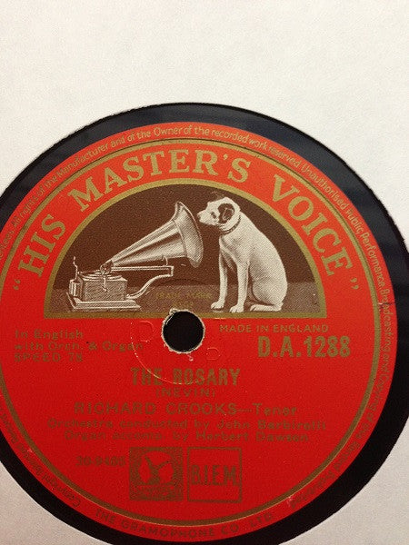 Richard Crooks (2) : Nazareth / The Rosary (Shellac, 10")