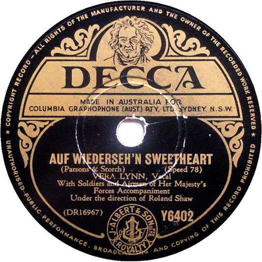 Vera Lynn : Auf Wiederseh'n Sweetheart / The Parting Song (Shellac, 10")