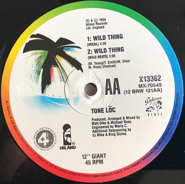 Tone-Lōc* : Wild Thing (12", Single, Ltd)