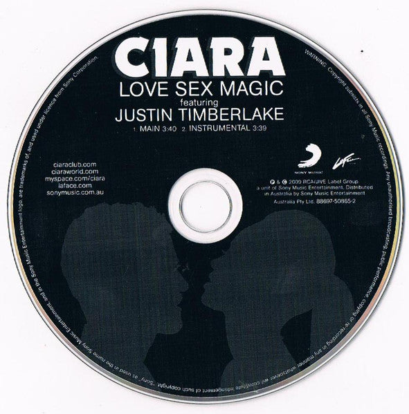 Ciara (2) Featuring Justin Timberlake : Love Sex Magic (CD, Single)