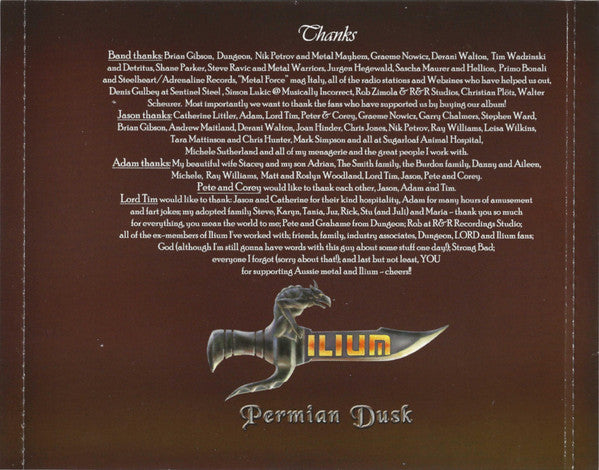 Ilium (2) : Permian Dusk (CD, Album)