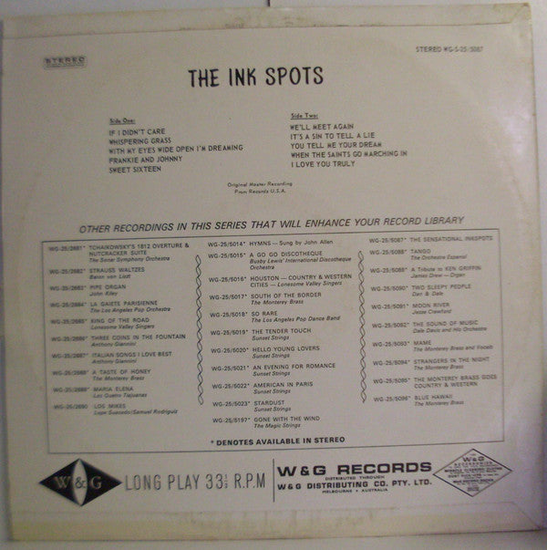 The Sensational Ink Spots : The Sensational Ink Spots (LP, Album)