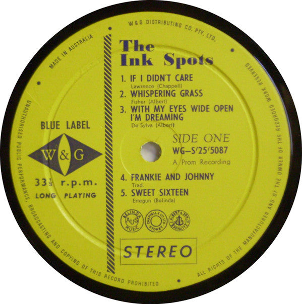 The Sensational Ink Spots : The Sensational Ink Spots (LP, Album)
