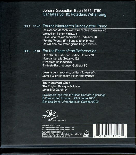 Bach* - Gardiner* : Cantatas Vol. 10: Potsdam / Wittenberg (2xCD, Album)