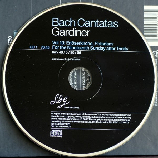 Bach* - Gardiner* : Cantatas Vol. 10: Potsdam / Wittenberg (2xCD, Album)
