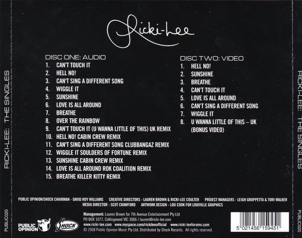 Ricki-Lee : The Singles (CD, Comp + DVD, Comp, PAL)