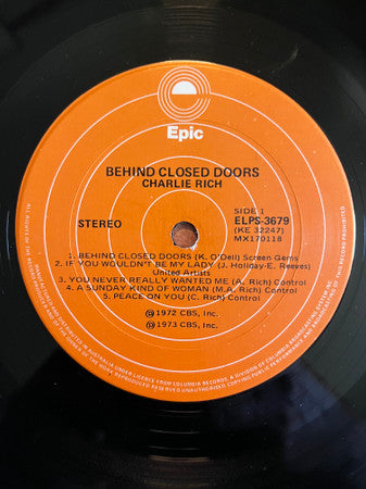 Charlie Rich : Behind Closed Doors (LP, Album)