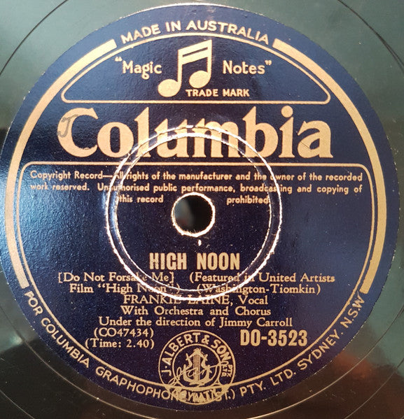 Frankie Laine : High Noon / She Reminds Me Of You (Shellac, 10")