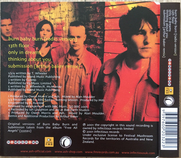 Ash : Burn Baby Burn (CD, Single)
