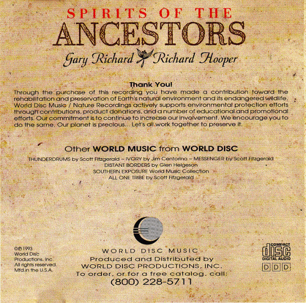 Gary Richard (2), Richard Hooper : Spirits Of The Ancestors (CD)