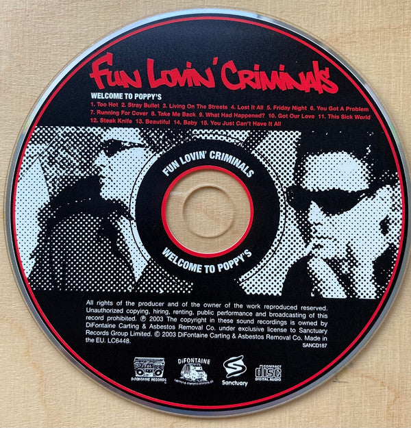 Fun Lovin' Criminals : Welcome To Poppy's (CD, Album)