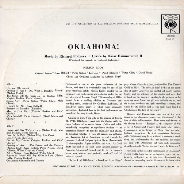 Nelson Eddy : Oklahoma! (LP)