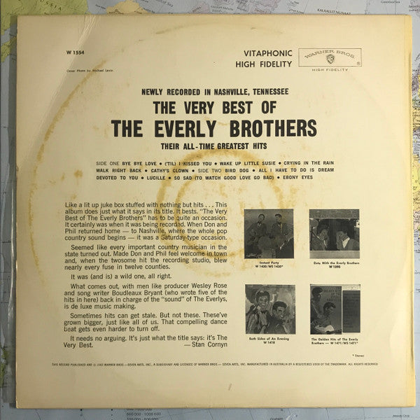 Everly Brothers : The Very Best Of The Everly Brothers (LP, Album, Mono)