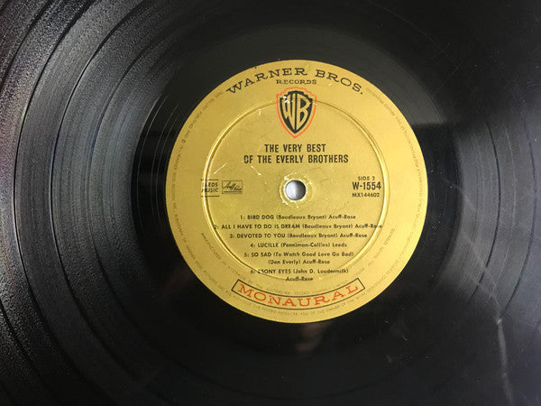 Everly Brothers : The Very Best Of The Everly Brothers (LP, Album, Mono)