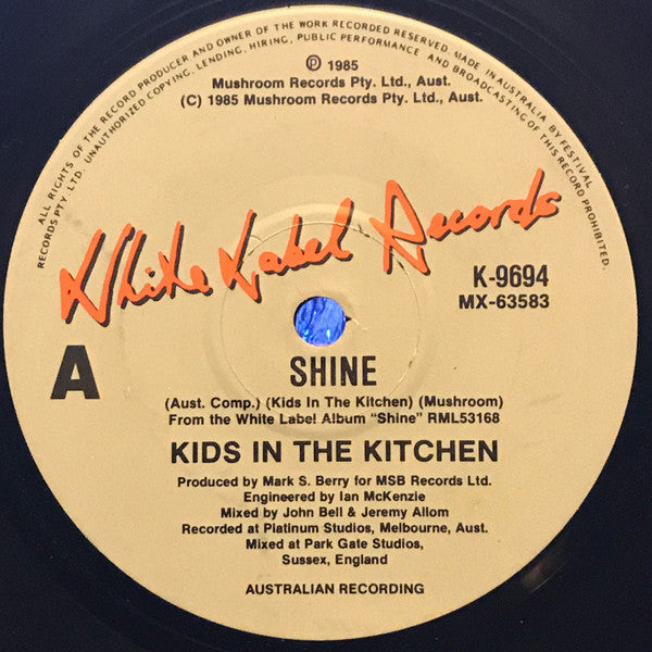 Kids In The Kitchen : Shine (7", Single)