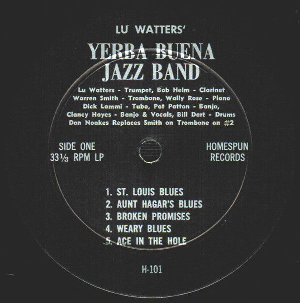 Lu Watters And The Yerba Buena Jazz Band, Clancy Hayes : Lu Watters' Yerba Buena Jazz Band (LP)