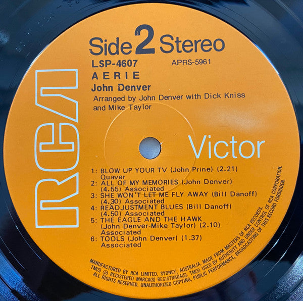 John Denver : Aerie (LP, Album)