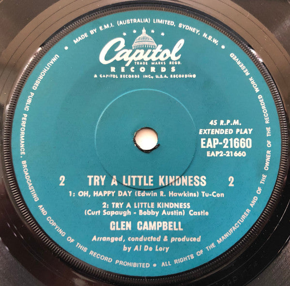 Glen Campbell : Try A Little Kindness (7", EP)