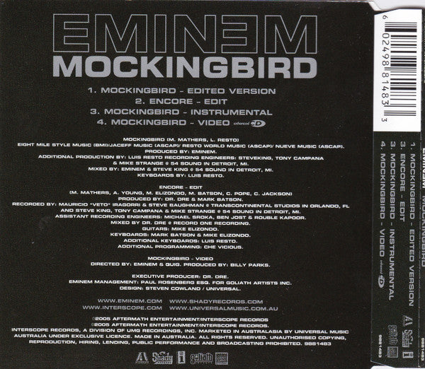 Eminem : Mockingbird (CD, Single, Enh)