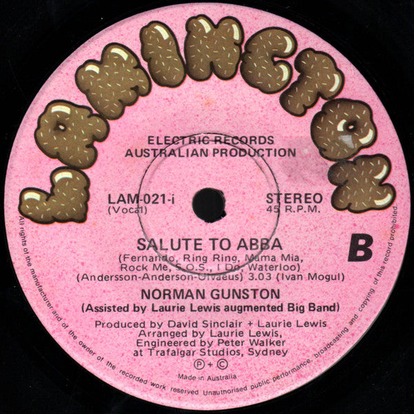 Norman Gunston : Salute To ABBA / Hors D'oeuvre (7", Single)