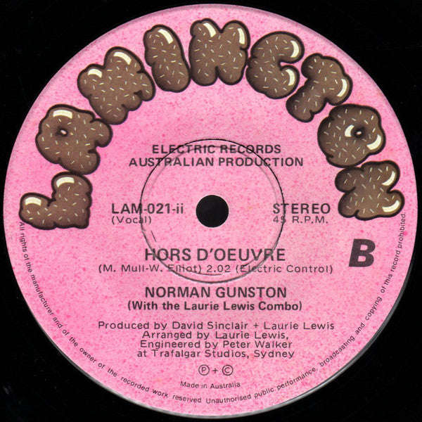 Norman Gunston : Salute To ABBA / Hors D'oeuvre (7", Single)