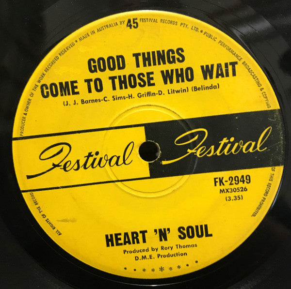 Heart 'N' Soul : Lazy Life (7", Single)