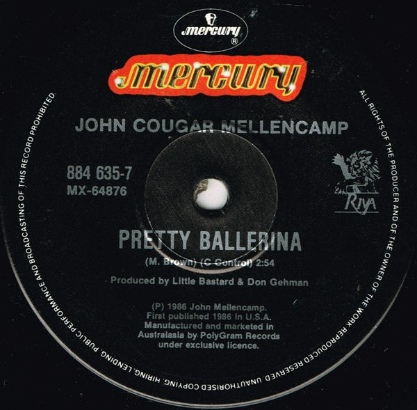 John Cougar Mellencamp : Rain On The Scarecrow (7", Single)