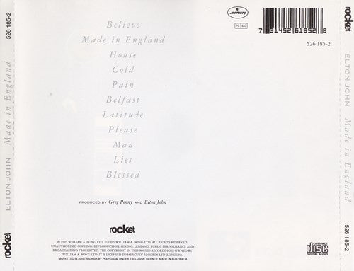 Elton John : Made In England (CD, Album)