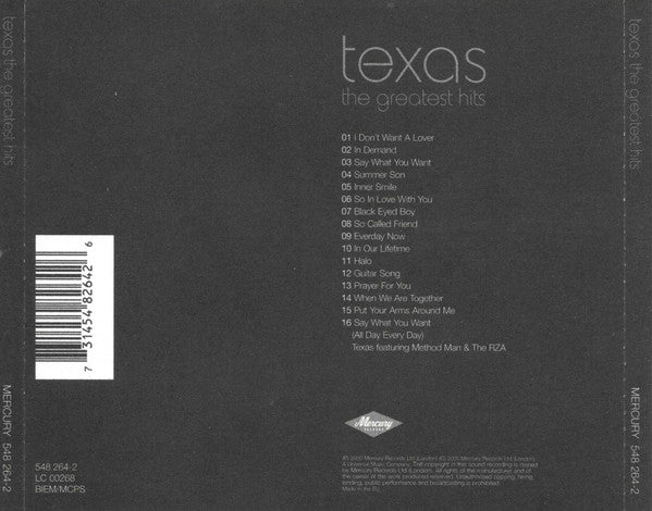 Texas : The Greatest Hits (CD, Album, Comp)