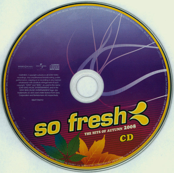 Various : So Fresh: The Hits Of Autumn 2008 + Bonus DVD (CD, Comp + DVD-V, Comp, PAL)