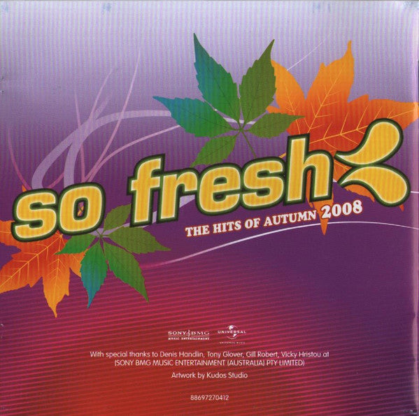 Various : So Fresh: The Hits Of Autumn 2008 + Bonus DVD (CD, Comp + DVD-V, Comp, PAL)