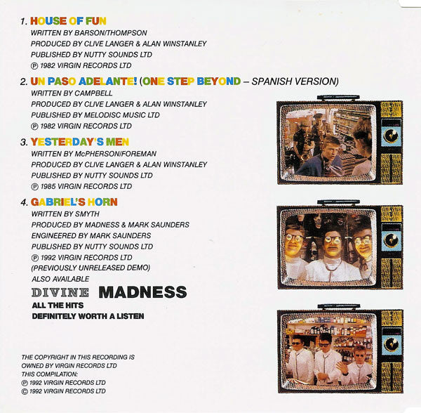 Madness : House Of Fun (CD, Single)