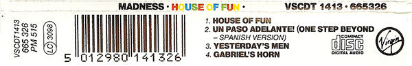 Madness : House Of Fun (CD, Single)