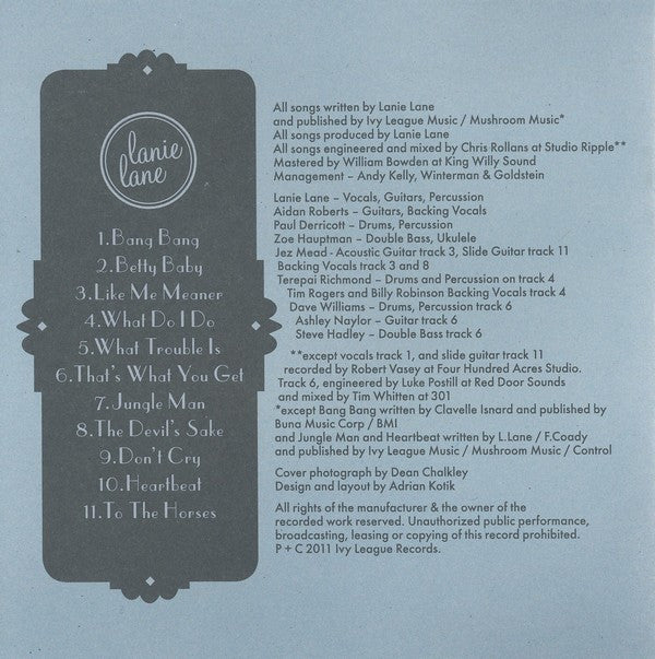 Lanie Lane : To The Horses (CD, Album)