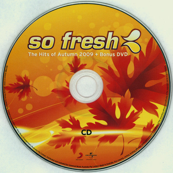 Various : So Fresh (The Hits Of Autumn 2009 + Bonus DVD) (CD, Comp + DVD-V, Comp, PAL)