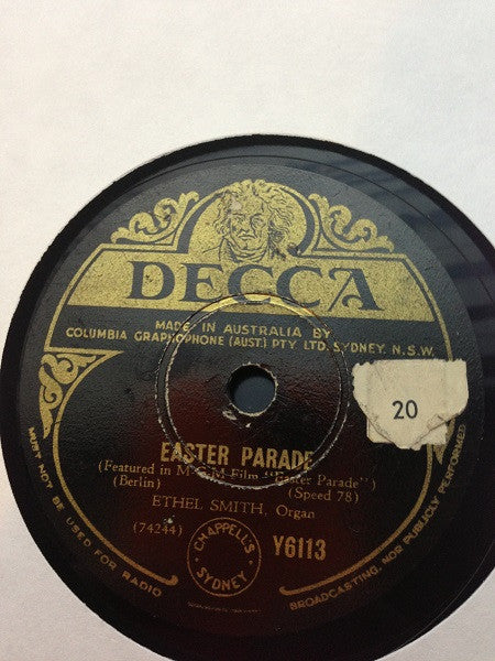 Ethel Smith : Easter Parade / A Pretty Girl Is Like A Melody (Shellac, 10")