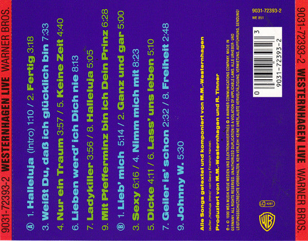 Westernhagen* : Live (2xCD, Album)