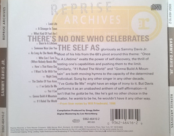 Sammy Davis Jr. : I've Gotta Be Me: The Best Of Sammy Davis Jr. On Reprise (CD, Comp)